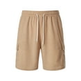 thumbnail image 5 of Biezeib Men Summer Casual Loose Shorts, Fashion Solid Color Short Pants, Drawstring Elastic Waist Athletic Shorts with Pockets, 5 of 6