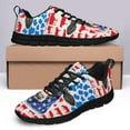 thumbnail image 4 of Dairy Cow Celebrate Fourth Of July Independence Day Running Shoes Sneakers Mesh Black Size 5, 4 of 5