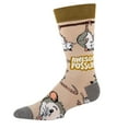 thumbnail image 3 of Oooh Yeah Men's Funny Crew Socks, Anything is Possumble, Colorful Dress Socks, One Size, 3 of 5