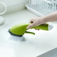 thumbnail image 3 of Cepillo de limpieza de cocina, lavado líquido, cepillo para lavavajillas con dispensador de jabón para limpiar platos, sartenes, cocina, baño y hogar, 3 of 5
