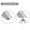 thumbnail image 4 of GZXS Modern Glass Coffee Table for Living Room, Clear Tempered Glass Top with Sleek Silver Metal Legs, 39" Rectangle Accent Table, 4 of 7