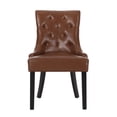 thumbnail image 3 of Glavbiku Modern Leather Tufted Dining Chairs,Accent Chairs for Dining Room,Set of 2,Light Brown, 3 of 11
