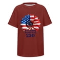 thumbnail image 3 of WhouRiu Toddler Boys T Shirt 4th of July USA Flag Print Short Sleeve Tee Summer Breathable Athletic Tshirt Red, 3 of 3