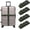 Army Green, variant on 4 Pcs Luggage Straps for Suitcases, Adjustable Connector Strap Buckle Travel Suitcase Bag Belt Accessories Connect, Red