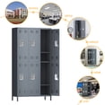 thumbnail image 5 of SUXXAN Metal Storage Locker with 6 Doors Large Steel Cabinet for Gym,Garage,Living Room,Office,School with Locking Doors, 5 of 7