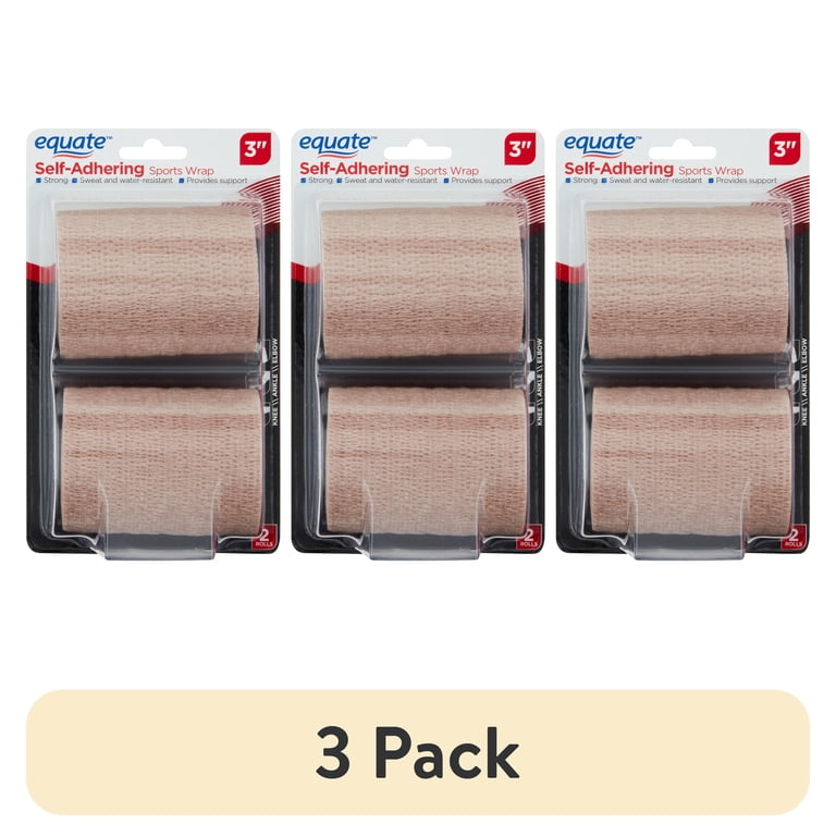 Equate Self-Adhering Sports Wrap, Tan, 3-Pack (3" x 5 Yd) photo 1