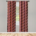 thumbnail image 3 of Ambesonne Abstract Curtains, Colorful Wavy Mosaic, Pair of 28"x84", Multicolor, 3 of 5