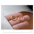 thumbnail image 4 of S925 plata apertura oreja hebilla pendiente temperamento femenino Corea del Sur pendientes moda femenina oreja hueso perno oreja hueso anillo, 4 of 5
