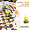thumbnail image 6 of Interactive Cat Toys for Indoor Cats,Tumbler Toy for Kitten Tracking Balls Treat Dispenser for Bored Cat to Chase and Exercise-Yellow, 6 of 9