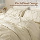 thumbnail image 3 of Juego de ropa de cama Sasttie Queen de 7 piezas con edredón de microfibra beige, 3 of 8