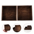 thumbnail image 4 of Miangastore Retro Wooden Jewelry Storage Tray for Home Use Dark Brown Lightweight and Durable 2 Pcs, 4 of 8
