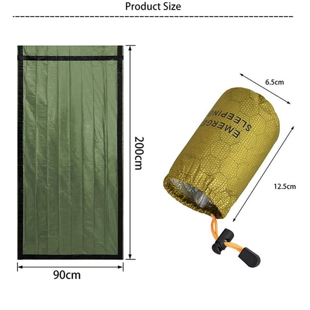Sac de Couchage d'Urgence Format de Poche Couverture Chaleur pour Camping en Plein Air Randonnée Aventures Sac de Couchage d'Urgence Format de Poche Couverture Chaleur pour Camping en Plein Air Randonnée Aventures