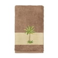 thumbnail image 2 of Authentic Hotel and Spa  Turkish Cotton Palm Tree Embroidered Latte Brown Hand Towel, 2 of 3