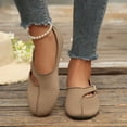 thumbnail image 2 of IEMIEMIEM Women's Mary Jane Flats Comfortable Dressy Ballet Flats Casual Round Toe Slip On Non Slip Office Work Woman Walking Shoes 10 Wide Khaki, 2 of 7