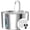 74oz Cat Fountain + 6 Filters + 3 Sponges, variant on Cat Water Fountain Stainless Steel: 2.2 L Cat Fountain for Drinking - Automatic Pet Water Fountain for Cats Inside - Metal Cat Dog Water Dispenser Bowl with Faucet Water Level Window Ultra Quiet Pump