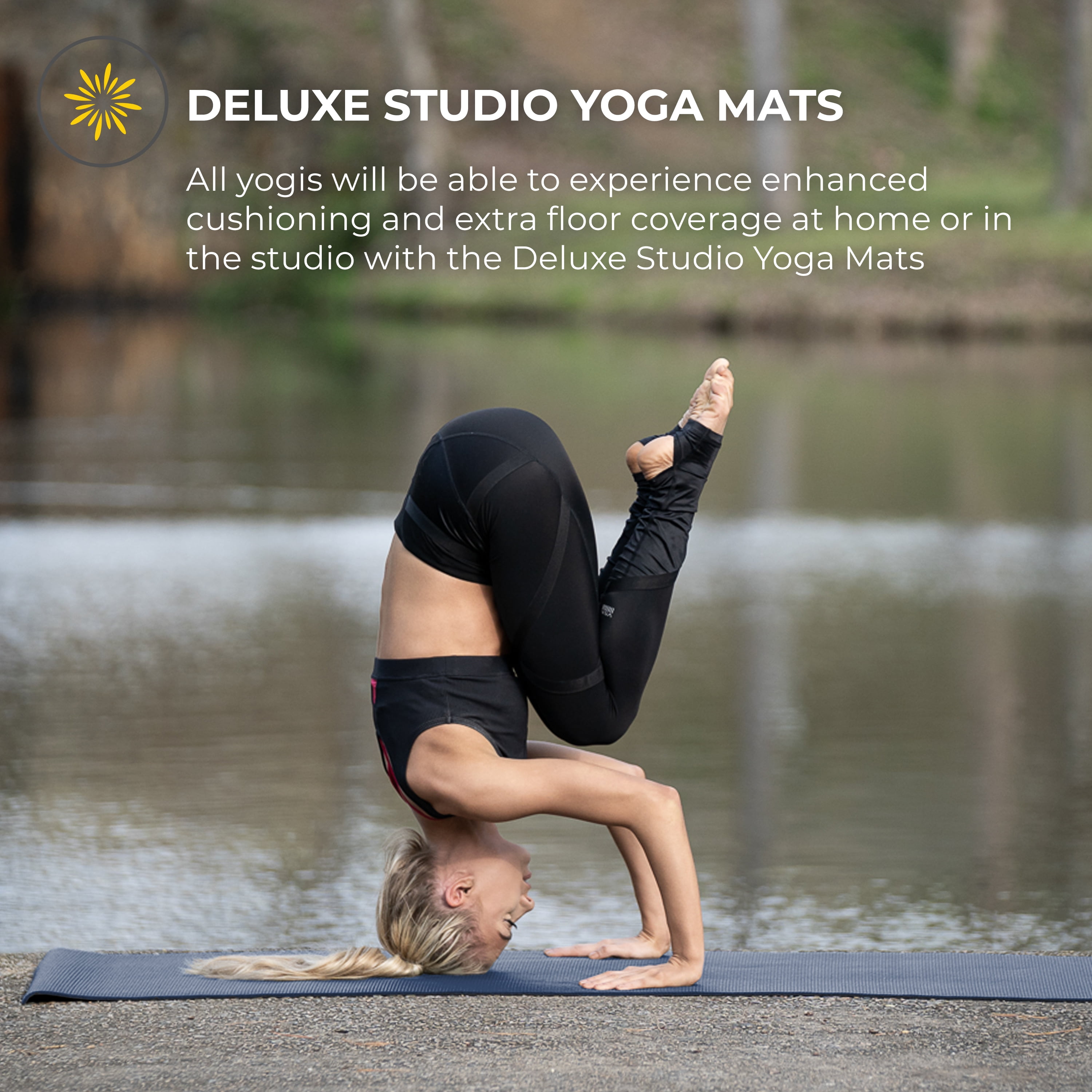 Sunshine Yoga - Deluxe Extra Thick Yoga Mats - Wholesale 10-Pack - (74" x 24" x 6mm - Extra Long 74", Thick 6mm, Non-Slip - Durable (Dark Blue)