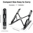 thumbnail image 2 of Xianyou-support Portable pour Ordinateur Portable 10 Niveaux Réglables Support Ventilé Dissipation de Chaleur Pliable Compatible avec Tous les MacBook HP Dell Lenovo iPad Tablette Accessoire (8-16”) (Noir), 2 of 4