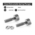 Hand Retractable Spring Plunger M6 Release Pins Kit 1/4Inch20 Thread