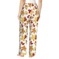 thumbnail image 3 of Balery Autumn Leaves 1 print Women's Pajama Pants,Ultra Lightweight Pjs,Lounge Pant-XX-Large, 3 of 9