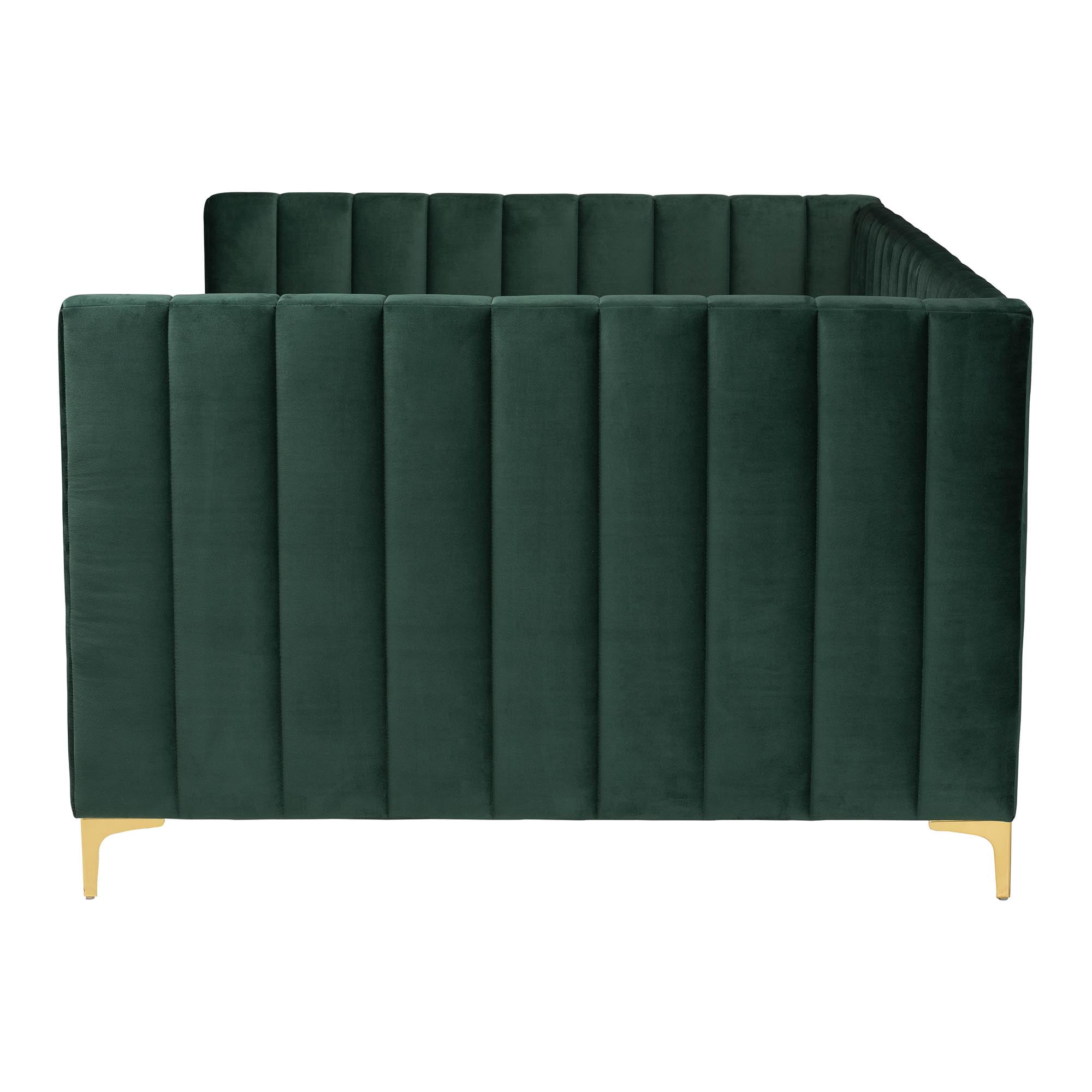 Baxton Studio Oksana Glamour Daybed, Full, Emerald Green