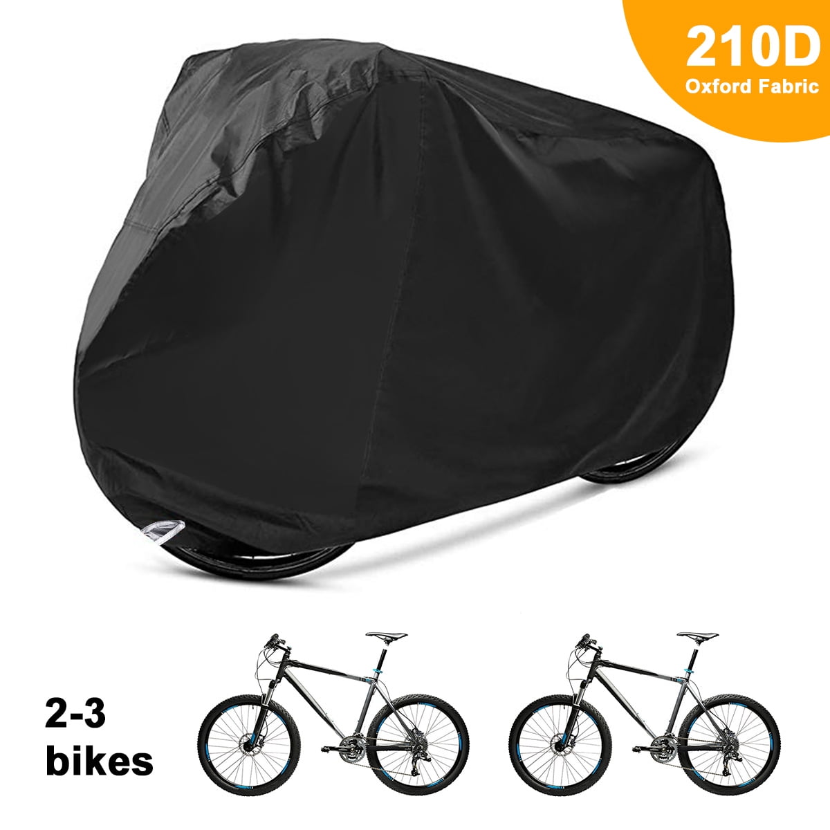 Black Waterproof and Anti Dust Rain UV Protection viaky 2 Bicycle Cover Two Cycle Mountain Bike/Road Bike Rain Cover