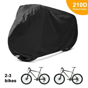 Audew Bike Cover for 2 or 3 Bikes, Waterproof Outdoor Bicycle Cover, Oxford Fabric Rain, Sun, UV, Dust, and Wind Proof for Mountain Road Electric Bike