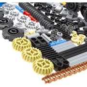 116PCS Gear and Axle Parts Set Compatible with Lego Technic Parts, DIY moc Gears Chain lnks Pins Axles Differential Assortment Pack (Random Color)