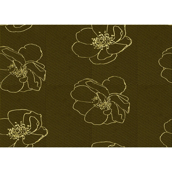 Ahgly Company Indoor Rectangle Patterned Oak Brown Area Rugs, 2' x 5'