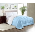 thumbnail image 1 of Super King Comforter Reversible Light Blue Luxurious Collection Microfiber Fill Duvet Insert Box Stiched Quilted Fluffy Soft All Season Comforter with Pillowcases & Premium Piping, 1 of 7