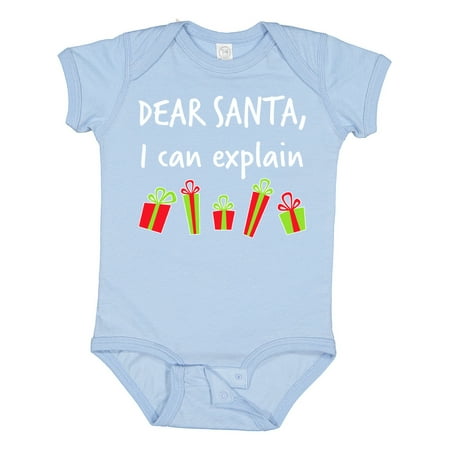 

Inktastic Dear Santa I Can Explain... Gift Baby Boy or Baby Girl Bodysuit
