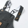 thumbnail image 6 of Baby Boy Bib Overalls Button Suspender Pants Plain Romper Loose Jumpsuit Solid Straps Trousers Sets 9-12 Months, 6 of 6