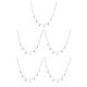 thumbnail image 3 of Guardurnaity Collar de cadena Oro Plata Estrella Estilo simple Borlas Gargantillas universales Día de San Valentín Collares para mujeres Niñas plata 5piezas, 3 of 6
