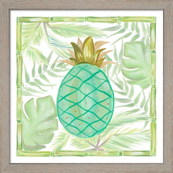 Great Art Now Tropical Pineapple II by Ani Del Sol, Framed Wall Art, 13W x 13H