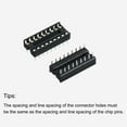 thumbnail image 4 of Uxcell DIP IC Chip Socket Adapter Flat Pin 18P 2.54mm Pitch IC Socket for PCB Board Chip, 50 Pack, 4 of 7