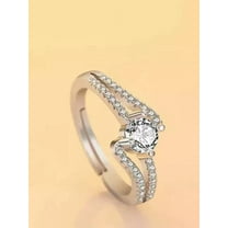 Siddeshwar Jewels 2.5Ct Lab Created Round Cut Diamond Women's Engagement Ring in 14K White Gold Plated