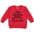 thumbnail image 2 of Inktastic Grandma Grandpa Love Me Arrow Toddler Sweatshirt, 2 of 4