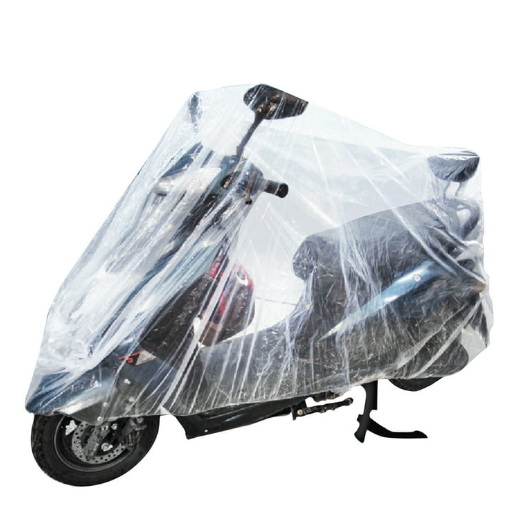 Transparent shop motorcycle cover