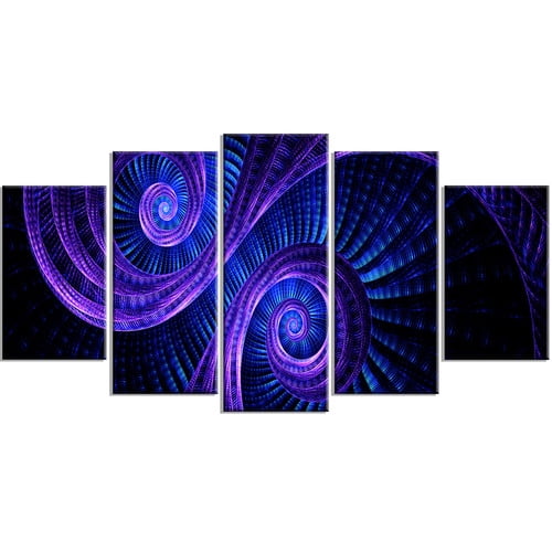 Design Art Royal Purple And Blue Dream 5 Pieces 60 X 32 Walmart Com Walmart Com