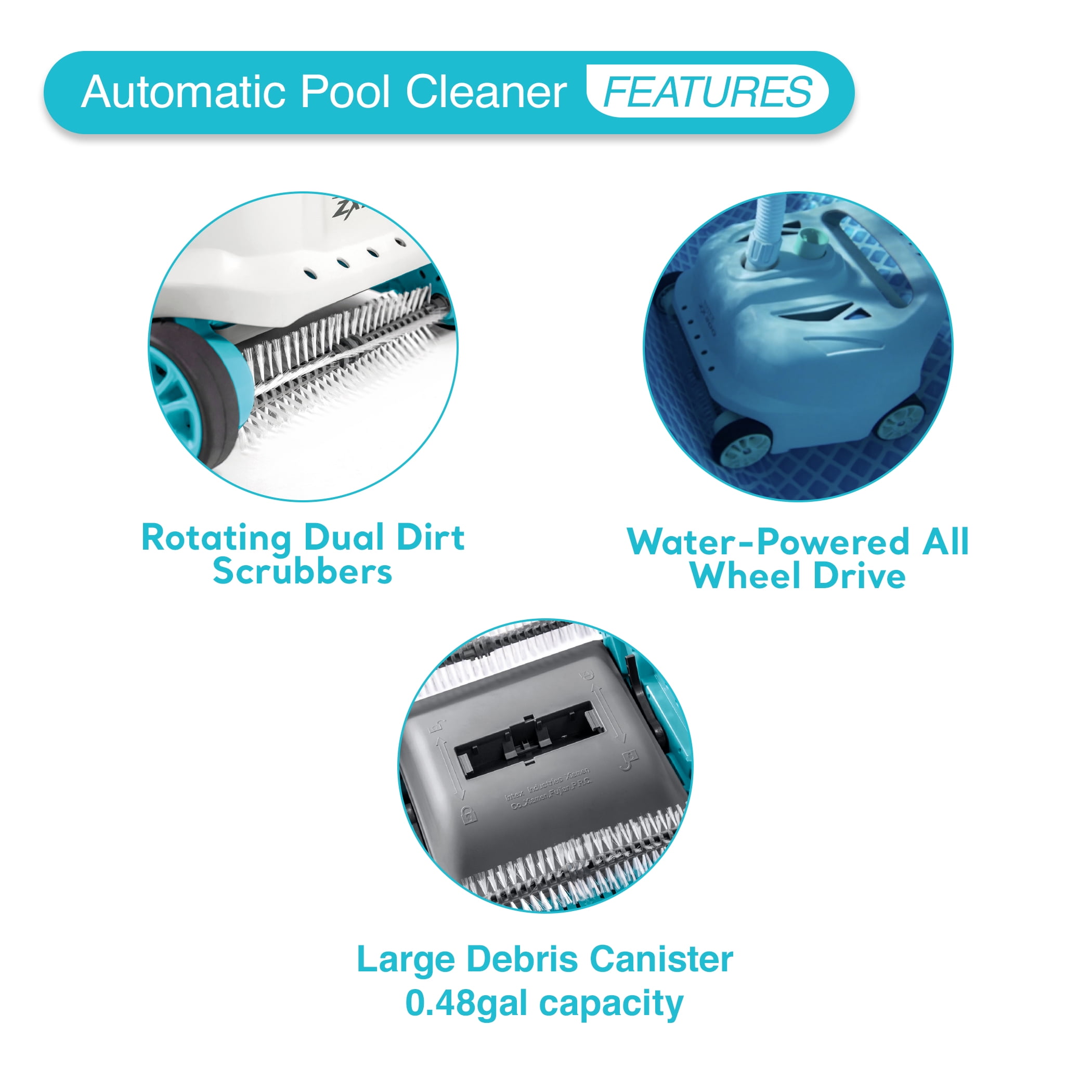 suuuuchan★ Intex Automatic Robotic 700 GPH Pool Cleaner Vacuum w