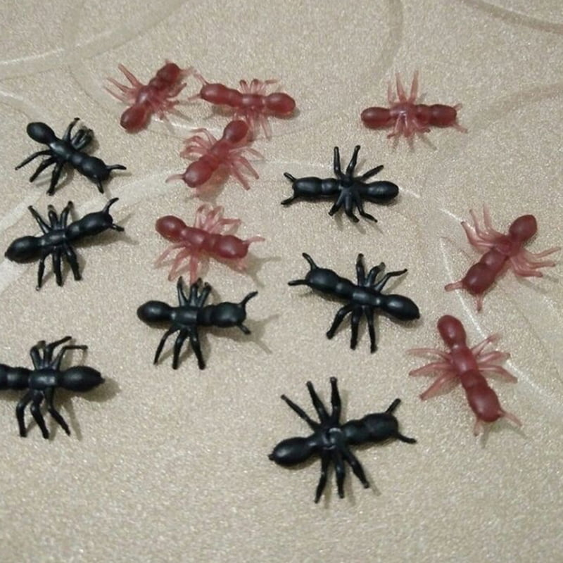 50/100/200Pcs plastic realistic ants Halloween pranks joking toys decoratioFBB 