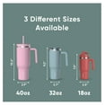 thumbnail image 5 of Voyager 40 Oz Stainless Steel with Handle, Insulated Water Bottle With Straw & Lid, Cupholder Friendly Reusable Travel Mug (Pale Sage), 5 of 8