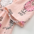 thumbnail image 5 of Defitshape Women's Cotton Nightgown Long Sleeve Sleepwear Cute Loungewear Short Cartoon Nightdress Printed Sheep Pink X-Large, 5 of 5