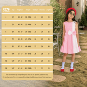 Sunny Fashion Girls Dresses Pink and White Color Block A-Line Party Dress with Bow Tie Size 4-14