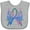 AC-Heather Grey, variant on Inktastic Thyroid Cancer Awareness with Butterfly Ribbon Words Boys or Girls Baby Bib