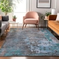 thumbnail image 7 of Addison Rugs Mayfield Premium Machine Washable Transitional Abstract Teal Rectangle Rug, 10' x 14', 7 of 7