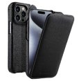 thumbnail image 1 of Melkco For Iphone 15 Pro Case Litchi Texture Vertical Flip Genuine Cow Leather+pc Cover, 1 of 5