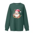 thumbnail image 5 of Lorytime Christmas Oversized Sweatshirt for Women Santa Claus Plush Shirt Crew Neck Long Sleeve Pullover Loose Tops, 5 of 5