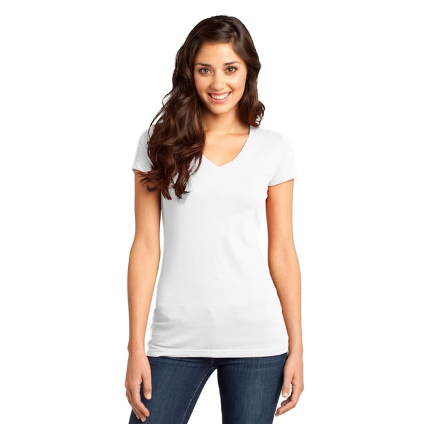 Camiseta Muy Importante Distrito Cuello V 4XL Blanco