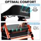 thumbnail image 3 of Andador plegable BlessReach con asiento para personas mayores, capacidad de 203 kg, ruedas de 20 cm, asiento grande de 45 cm, altura ajustable en 6 posiciones, andador de aluminio resistente (rojo), 3 of 5
