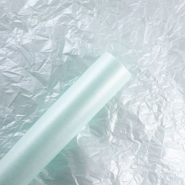 Nvzi Pearl paper Wrapping Paper 20 Sheets Florist Supplies Waterproof Flower Bouquet Wrapping Paper Floral Supplies for Fresh Flowers, 20x27.5 Inch (Blue Water)